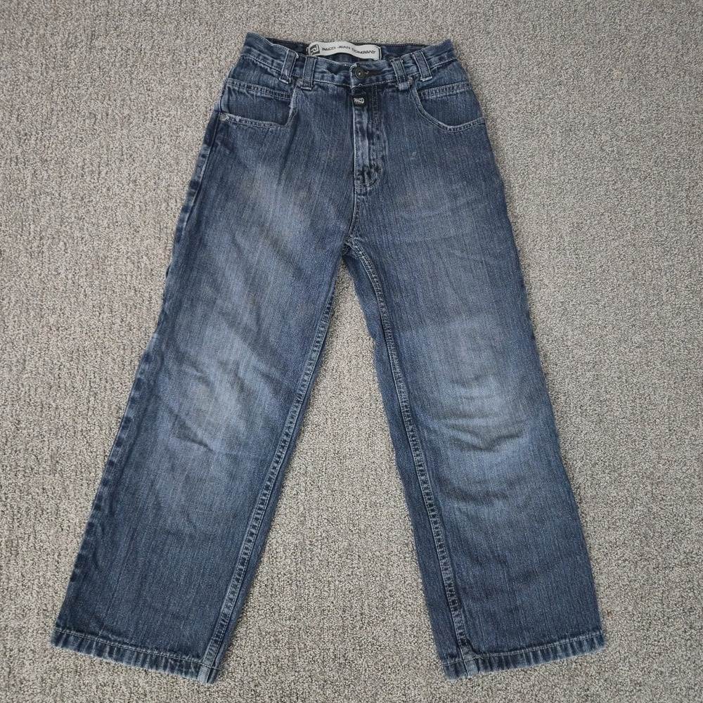 Paco Jeans Boys 8 Blue Baggy Skater Carpenter Loose Wide Leg 90s Y2K Vintage - Picture 3 of 9